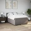 Boxspringbett mit Matratze, Stoff, Viereckige, grauer Fuß, Taupe, 160x200 cm, false Bild 3