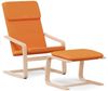 vidaXL Relaxsessel mit Hocker Dunkelgelb Stoff 3154420 Bild 2