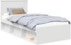 vidaXL Bettrahmen mit Kopfteil Weiß 90 x 190 cm Massives Kiefernholz 3410654 Bild 2