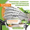 KESSER® Alu Ampelschirm Sonnenschirm + Abdeckung Ø300 cm / Ø350 cm mit Kurbelvorrichtung Kurbelschirm mit Ständer UV-Schutz Aluminium Wasserabweisende Bespannung - Schirm Gartenschirm Marktschirm 350cm, Weiß Bild 5