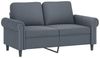 vidaXL 2-tlg. Sofagarnitur mit Kissen Dunkelgrau Samt 3202271 Bild 3