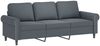 vidaXL 2-tlg. Sofagarnitur mit Kissen Dunkelgrau Samt 3202271 Bild 4