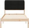 vidaXL Bettgestell mit gepolstertem Kopfteil Schwarz 80 x 200 cm 878011 Bild 5