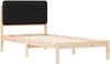 vidaXL Bettgestell mit gepolstertem Kopfteil Schwarz 80 x 200 cm 878011 Bild 4