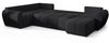 AX LIVING Malatya U XL Wohnlandschaft U Form XXL Ecksofa Schwarz modern L Bild 5