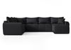 AX LIVING Malatya U XL Wohnlandschaft U Form XXL Ecksofa Schwarz modern L Bild 3