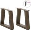 vidaXL Couchtischbeine V-Form 2 Stück Naturstahl 40x(30-31,3) cm Stahl 4012527 Bild 3