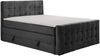 MEBLINI King Boxspringbett IGA 120x200 cm mit Bettkasten – H4/Dunkelgrau Samt Polsterbett - Gepolstert Doppelbett mit Matratze und Topper - Polsterbett mit Stauraum - Bett mit Kopfteil – Stauraumbett Bild 2