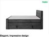 MEBLINI King Boxspringbett IGA 120x200 cm mit Bettkasten – H4/Dunkelgrau Samt Polsterbett - Gepolstert Doppelbett mit Matratze und Topper - Polsterbett mit Stauraum - Bett mit Kopfteil – Stauraumbett Bild 3