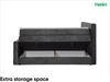 MEBLINI King Boxspringbett IGA 120x200 cm mit Bettkasten – H4/Dunkelgrau Samt Polsterbett - Gepolstert Doppelbett mit Matratze und Topper - Polsterbett mit Stauraum - Bett mit Kopfteil – Stauraumbett Bild 4