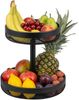 eluno Obstetagere, Brotkorb rund 2-stöckig, Obstschale, Metall, schwarz, Ø 25 cm und 30 cm Bild 1