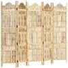 vidaXL 5-tlg. Raumteiler Handgeschnitzt 200×165 cm Mango Massivholz 285317 Bild 2