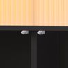 Bartisch aus MDF mit LED & USB-Anschluss, ausziehbar 135-205x39x100 cm, schwarz Bild 5