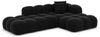 Samtstoff Ecksofa Formentera Lounge L Form - Samtstoff - schwarz - Rechts Bild 1