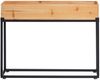 Hochbeet HWC-L32, Pflanzkasten Blumenkasten Gemüsebeet, Holz-Stahl 62x80x16cm ~ Gestell schwarz, naturfarben Bild 5