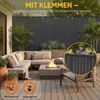 Sekey PVC Sichtschutzmatte mit Abdeckprofil & Kabelbindern - für Balkon Garten, Anthrazit 120x300 cm Bild 4