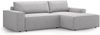 Micadoni Schlaf-Ecksofa Jodie 3-Sitzer Rechts Boucle Hellgrau Bild 2