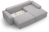 Micadoni Schlaf-Ecksofa Jodie 3-Sitzer Rechts Boucle Hellgrau Bild 4