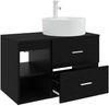 vidaXL Badezimmermöbel-Set 2 pcs Schwarze Eiche Holzwerkstoff 3403905 Bild 4