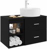vidaXL Badezimmermöbel-Set 2 pcs Schwarze Eiche Holzwerkstoff 3403905 Bild 3