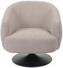 Lounge-Sessel HWC-J76, Cocktailsessel Sessel drehbar, Bouclé Stoff Metall ~ creme-beige Bild 5