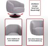 Lounge-Sessel HWC-J76, Cocktailsessel Sessel drehbar, Bouclé Stoff Metall ~ creme-beige Bild 2