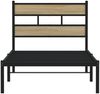 vidaXL Metallbett ohne Matratze Sonoma-Eiche 100x190 cm 4017096 Bild 4