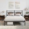 Doppelbett, Bettgestell Modernen ohne Matratze Braun Eiche 137x190 cm Holzwerkstoff d1884e Bild 4
