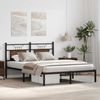 Doppelbett, Bettgestell Modernen ohne Matratze Braun Eiche 137x190 cm Holzwerkstoff d1884e Bild 5
