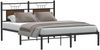 Doppelbett, Bettgestell Modernen ohne Matratze Braun Eiche 137x190 cm Holzwerkstoff d1884e Bild 2