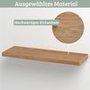 2er Set Wandregal Holz HYDI - Eichenholz Massiv | Bücherregal Schwebendes Regal Hängeregale für Wohnzimmer Bild 4
