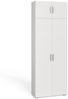 Universalschrank Ingo Weiß 80 x 182.4 cm mit Schrankaufsatz Vicco Bild 1
