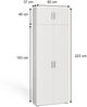 Universalschrank Ingo Weiß 80 x 182.4 cm mit Schrankaufsatz Vicco Bild 3