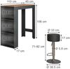 Bartisch-Set Repose Anthrazit/Goldkraft Eiche 45 x 110 cm mit 2 Barhockern Vicco Bild 2