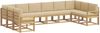 vidaXL Outdoor-Sofagarnitur mit Kissen 10 pcs Weiß und Beige 3388292 Bild 2