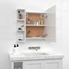 Spiegelschrank, Badezimmerschrank mit LED Hochglanz-Weiß 70x16,5x60 cm Bild 5