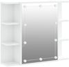 Spiegelschrank, Badezimmerschrank mit LED Hochglanz-Weiß 70x16,5x60 cm Bild 2
