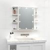 Spiegelschrank, Badezimmerschrank mit LED Hochglanz-Weiß 70x16,5x60 cm Bild 3