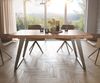 Esstisch Edge 160x90 XL Akazie Natur Edelstahl Schräg Live-Edge Bild 2