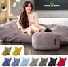 Green Bean® Sitzsack + Pouf im Set - XXL Riesensitzsack mit passendem Sitzhocker | Bean Bag mit EPS Füllung - Grau Bild 3