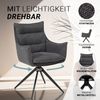Esszimmerstuhl Drehbar Polsterstuhl mit Armlehne Stoff Anthrazit Drehstuhl Esszimmer Sessel Modern Armlehnenstuhl Bild 4