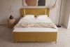 Boxspringbett Titan - Samtstoff - gold - 200x200 cm Bild 4