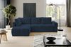 Selsey 'Taremi' Ecksofa mit Chenillebezug, Schlaffunktion und Stauraum, Marineblau, beidseitig Bild 2