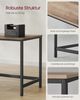 VASAGLE Schreibtisch, Computertisch, PC-Tisch, Bürotisch, mit 2 Ablagen auf der rechten oder linken Seite, fürs Büro, Wohnzimmer, Stahlgestell, Industrie-Design, kamelbraun-tintenschwarz Bild 5
