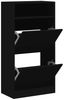 vidaXL Schuhschrank Schwarz 60x34x116 cm Holzwerkstoff 840016 Bild 2