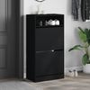 vidaXL Schuhschrank Schwarz 60x34x116 cm Holzwerkstoff 840016 Bild 3
