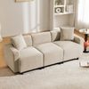 Sofa aus Chenille mit abgerundeten Armlehnen, 2 Kissen, ergonomischer Rückenstütze,Komfortable Couch für Wohnzimmer Bild 5