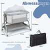 COSTWAY Baby-Reisebett 4 in 1 Beistellbett, 6 fach höhenverstellbar Bild 3