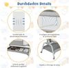 COSTWAY Baby-Reisebett 4 in 1 Beistellbett, 6 fach höhenverstellbar Bild 4