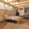 Pfostenbett "metallarm" Zirbe Holzbett "Daybett" 90 x 220cm 48cm Einzelbett Bild 2